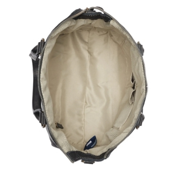 AMERICAN LEATHER CO. Black Carrie Dome Satchel - Picture 4 of 10